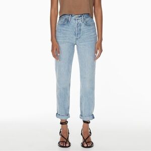 Denim Forum The Boyfriend High Rise Loose Jeans Size 25 Light Blue Aritzia